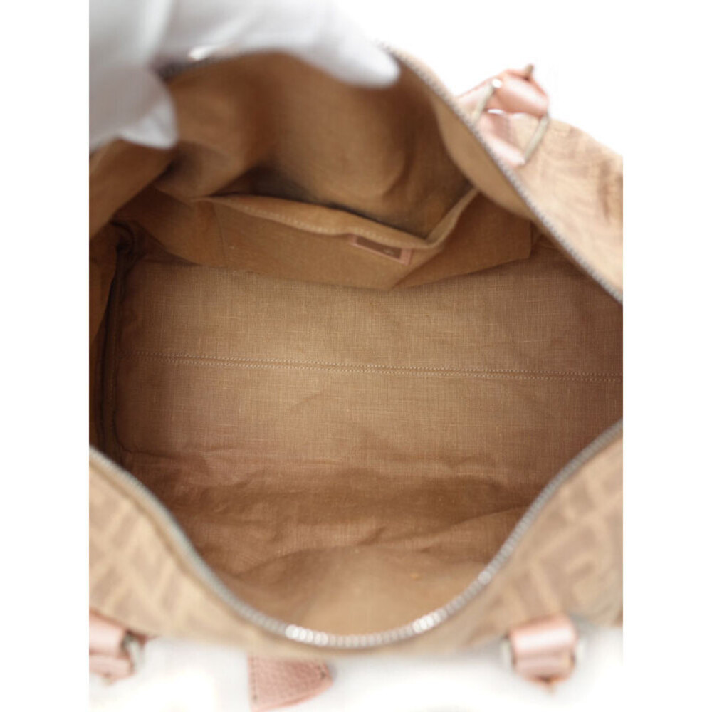 FENDI Zucca Boston Bag Handbag Brown - Picture 3 of 9